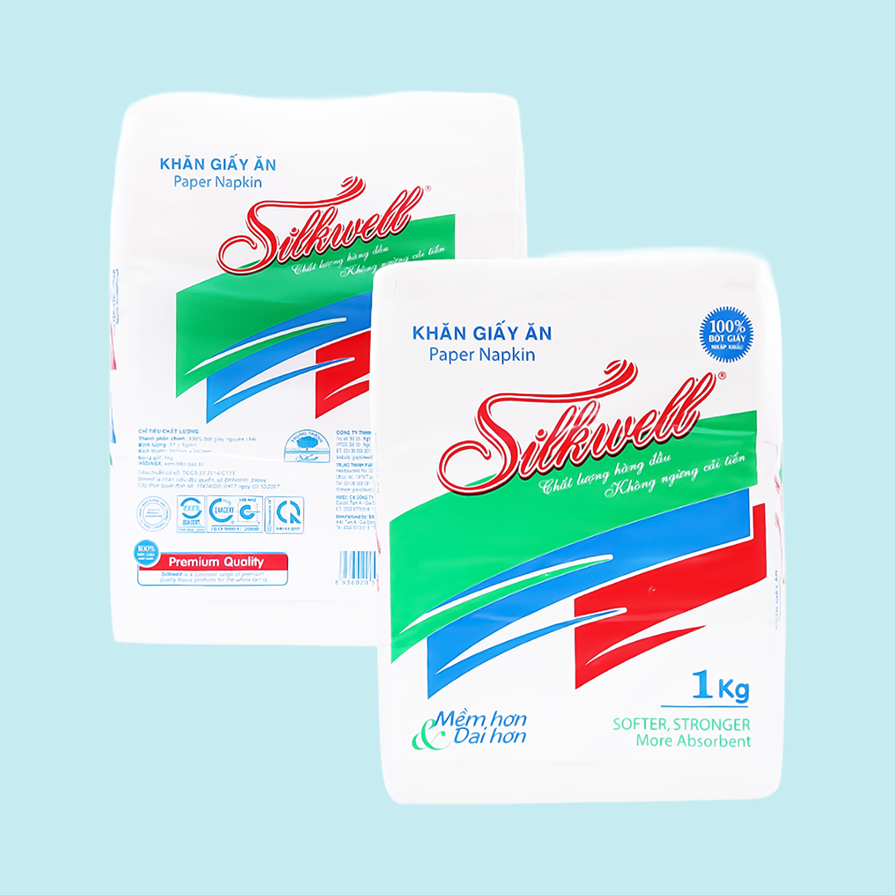 Khăn giấy Silkwell 24x24cm (1kg/bịch)